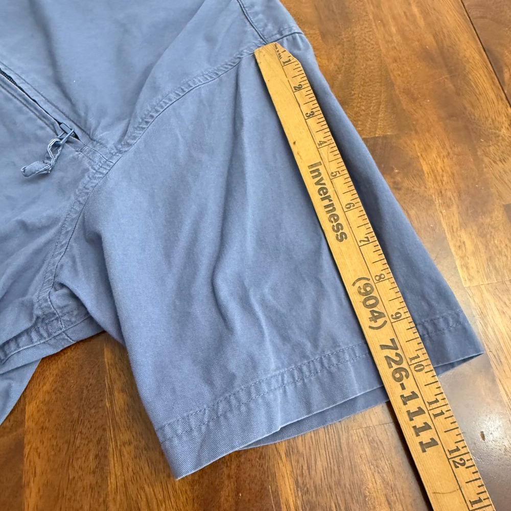 Bugle Boy Authentics Mens Short Sleeve Zip Up Casual Shirt‎ Blue Size L Vintage - Picture 6 of 7
